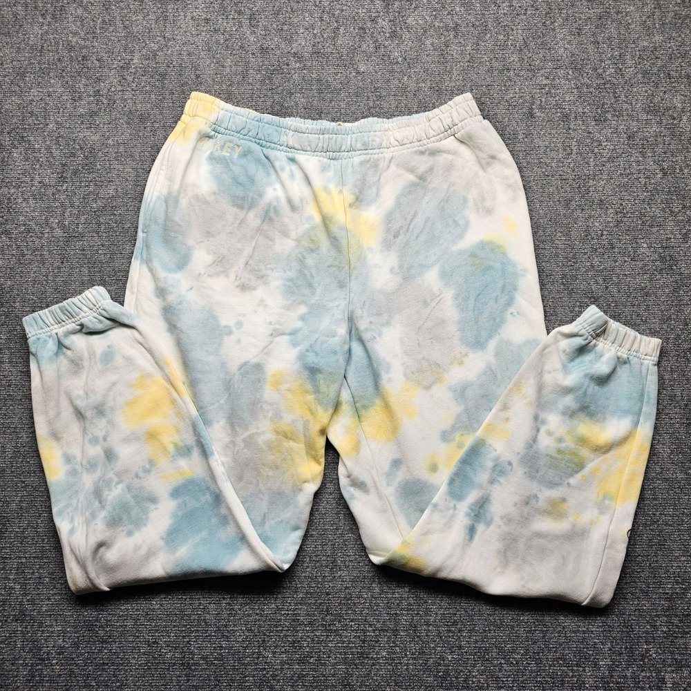 Disney Mickey Mouse Tie Dye Sweatpants Blue Yellow XL Joggers Embroidered